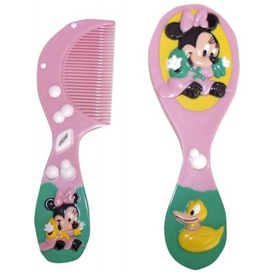 Conjunto-de-Escova-e-Pente-3D-Disney-Minnie-Rosa---Lill