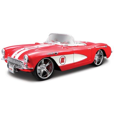 Carro-Colecionavel-Pro-Rodz-Chevrolet-Corvette-Vermelho-1957-1-24-Maisto