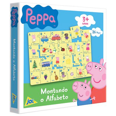 Quebra-Cabeca-Montando-o-Alfabeto---Peppa-Pig---26-Pecas---Toyster