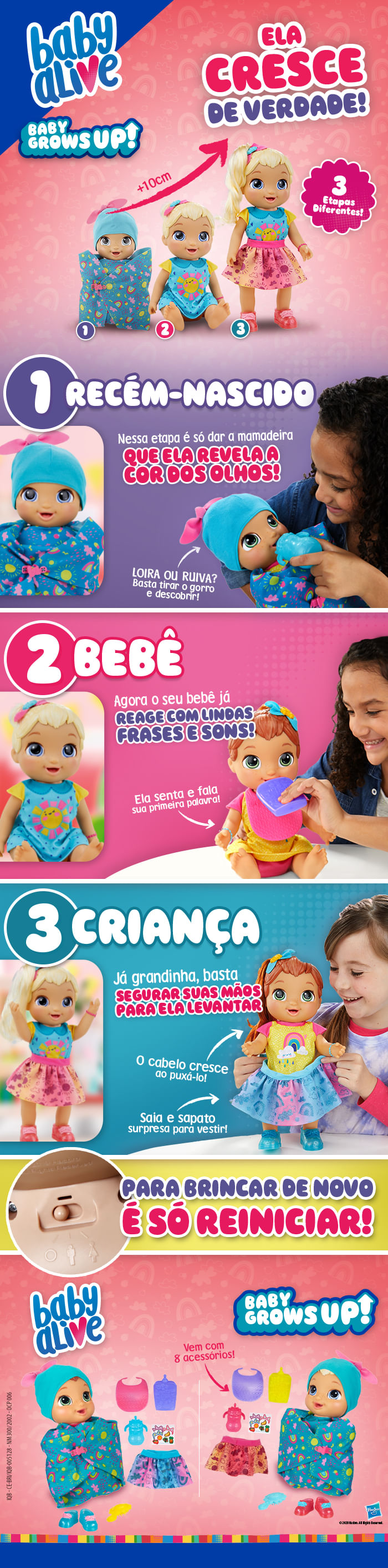 Boneca Baby Alive Grows Up Feliz Crescer E8199 Hasbro Ri Happy Brinquedos