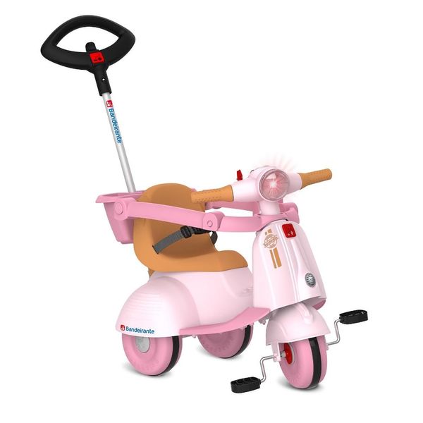 Triciclo Banderetta Passeio e Pedal Rosa Bandeirante