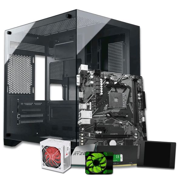 PC Black Ryzen 3 3200G 8GB SSD 480GB Aquário Vídeo Integrado