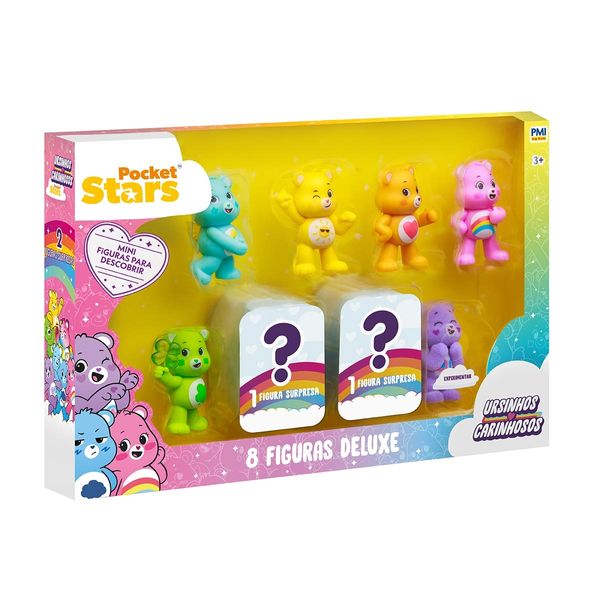 Pack c/ 8 Figuras Deluxe Ursinhos Carinhosos - 5 cm - Set A - Sunny
