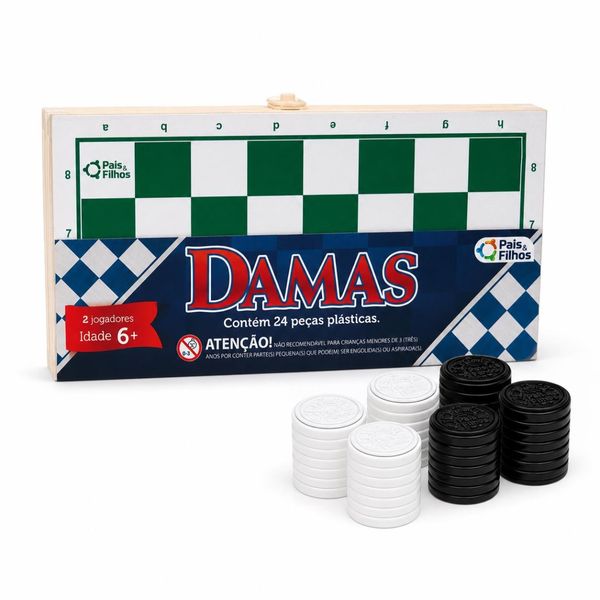 Jogo Damas Infantil Estojo Compacto Brinquedo Educativo