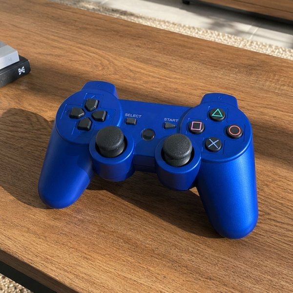 Controle Playstation 3 DoubleShock Para Ps3 SmarTv Pc Game Azul