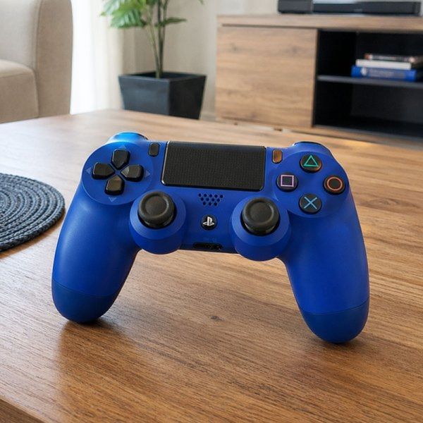 Controle Playstation 4 Double-Motor Para Ps4 SmarTv Pc Game Azul
