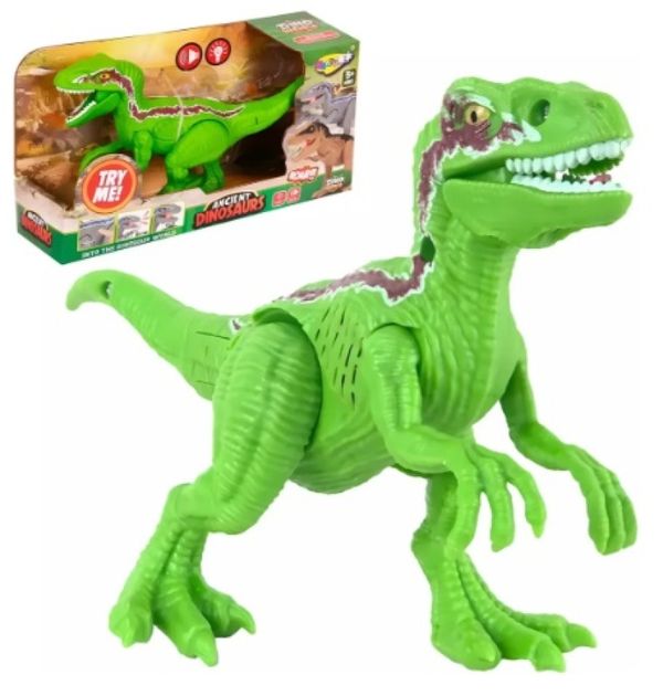 Brinquedo Dinossauro Velociraptor Articulado c/ Som E Luz