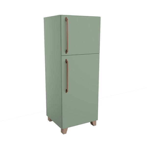 Mini Geladeira Infantil de Brinquedo MDF Corte Computadorizado Verde Woodcore