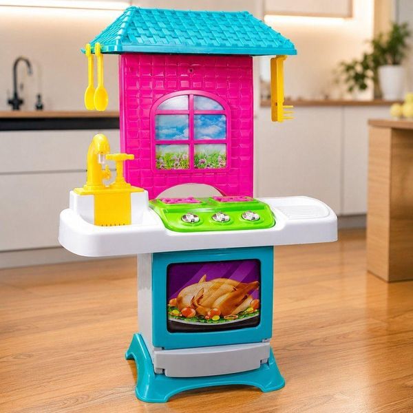 Cozinha Infantil Fogão Forno e Pia Torneira Funcional Lua de Cristal