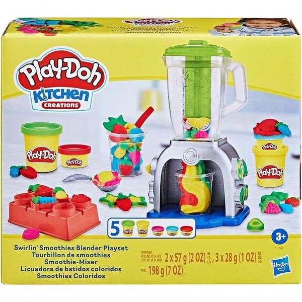Conjunto de Brinquedo Play-Doh Smooth Massinha Smoothies Coloridos Azul