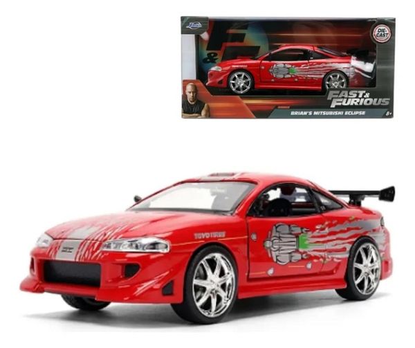 Velozes E Furiosos - Mitsubishi Eclipse 1995 Brian Vermelho 1/24 – Jada Toys