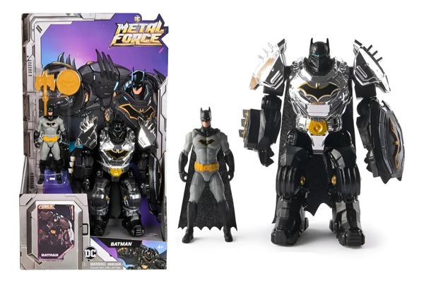 Boneco Batman com Armadura Metal Force