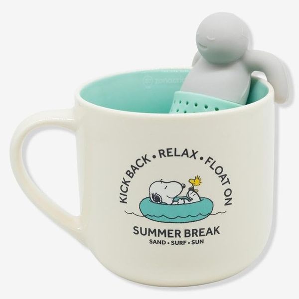 Caneca Snoopy Float Com Infusor Para Chá 350 Ml Zonacriativa