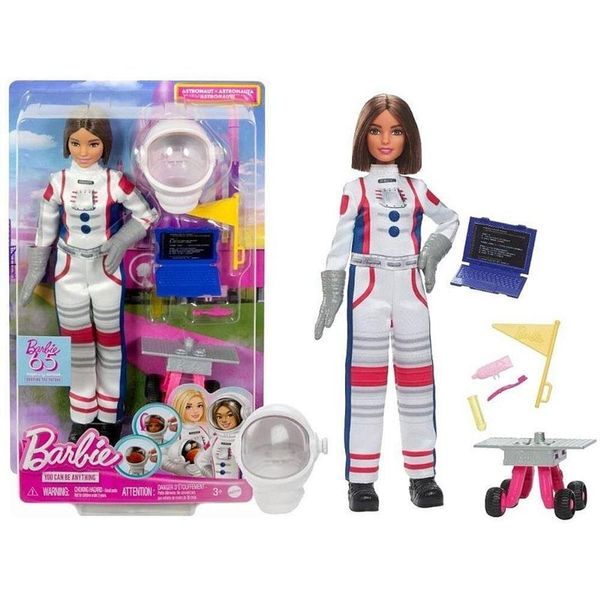 Boneca Barbie Astronauta com 10 Acessórios Temáticos Rosa Mattel