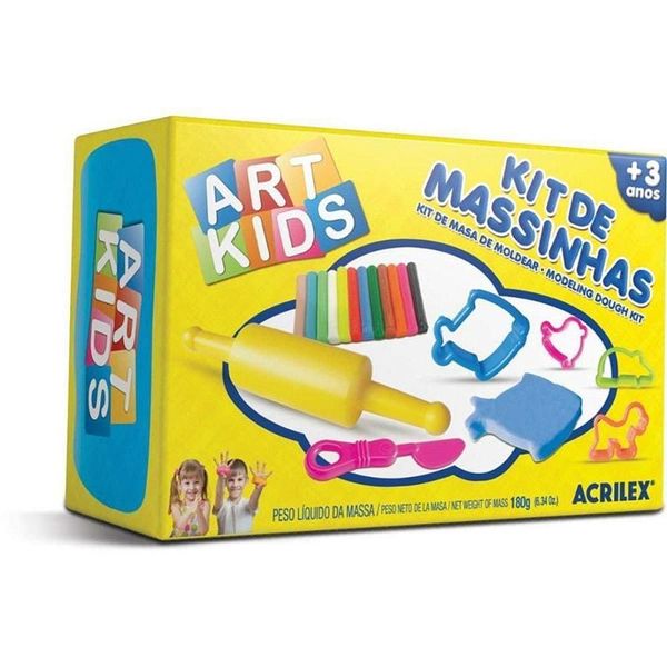 Massa para Modelar Art Kids Soft 180g com Moldes Acrilex