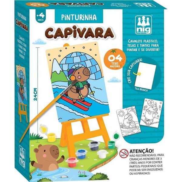 Kit Pinturinha Capivara Desenhos Fofos para Colorir Nig Brinquedos