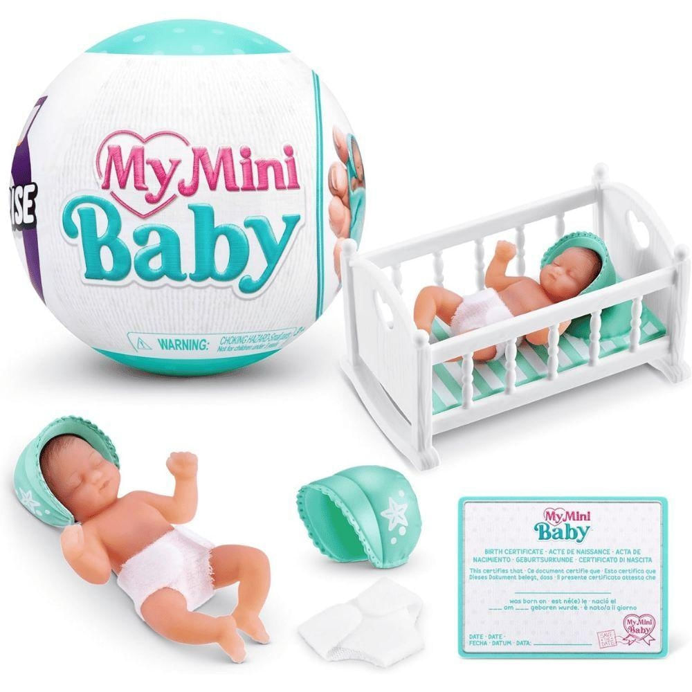 Mini Boneca com Acessórios My Mini Baby 5 Surprise Bebê Realista Candide
