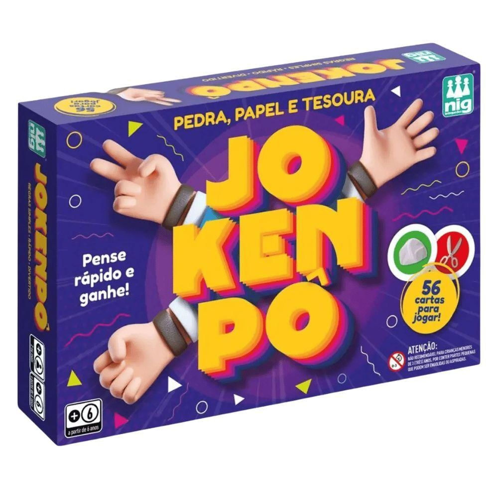 Jogo de Cartas Jokenpô Pedra Papel e Tesoura Nig Brinquedos