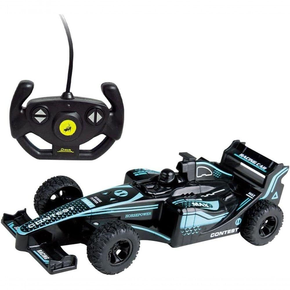 Carrinho com Controle Remoto Racing 4 Funcoes Luz Som Vermelho DM Toys