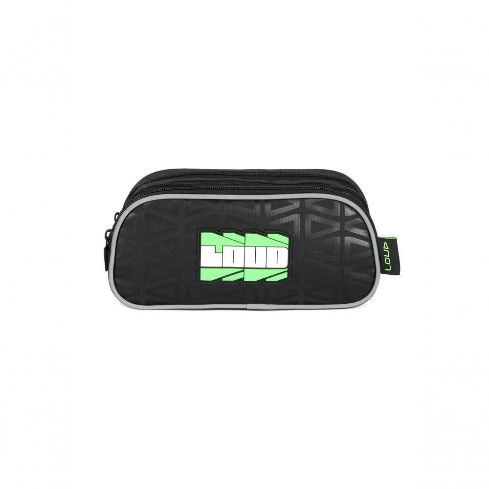 Estojo Triplo Luxcel Loud ET50255LD Masculino Poliéster Verde