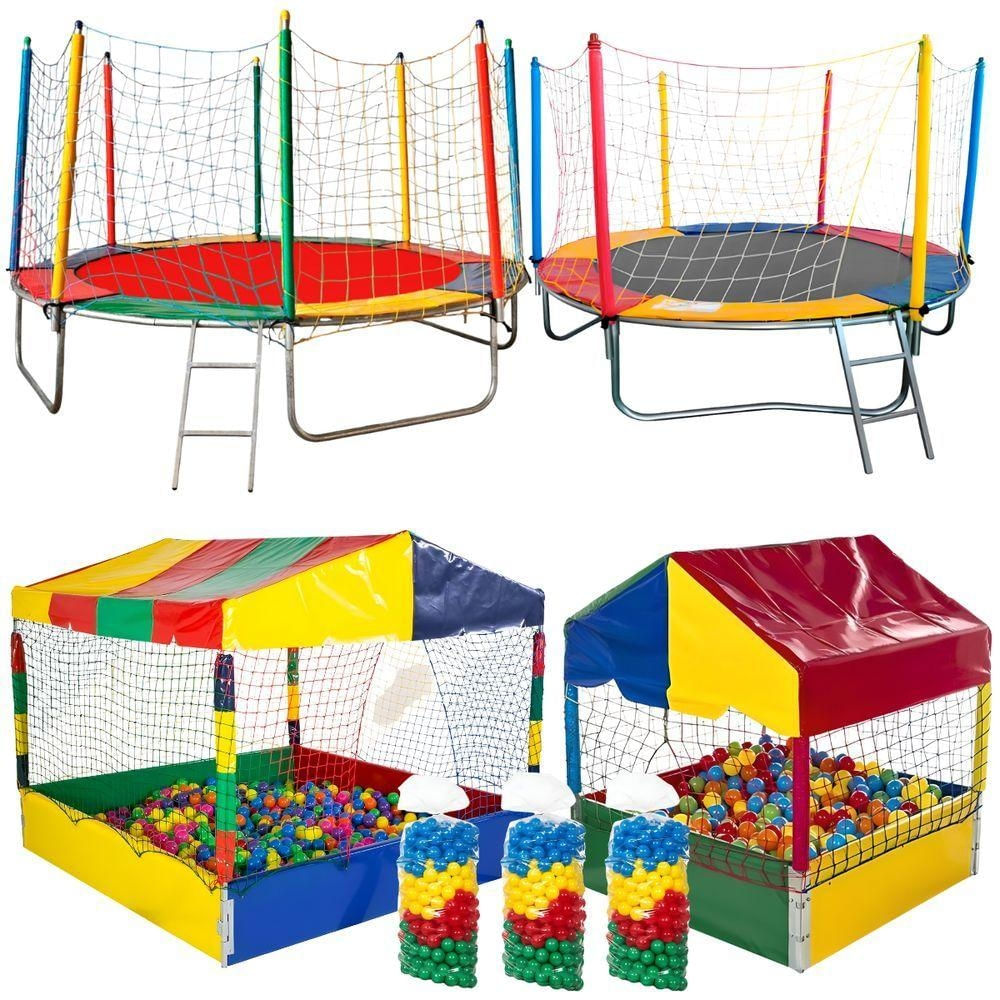 Pula Pula Trampolim e Piscina de Bolinhas Coloridas com Rede de Proteção Rotoplay Brinquedos