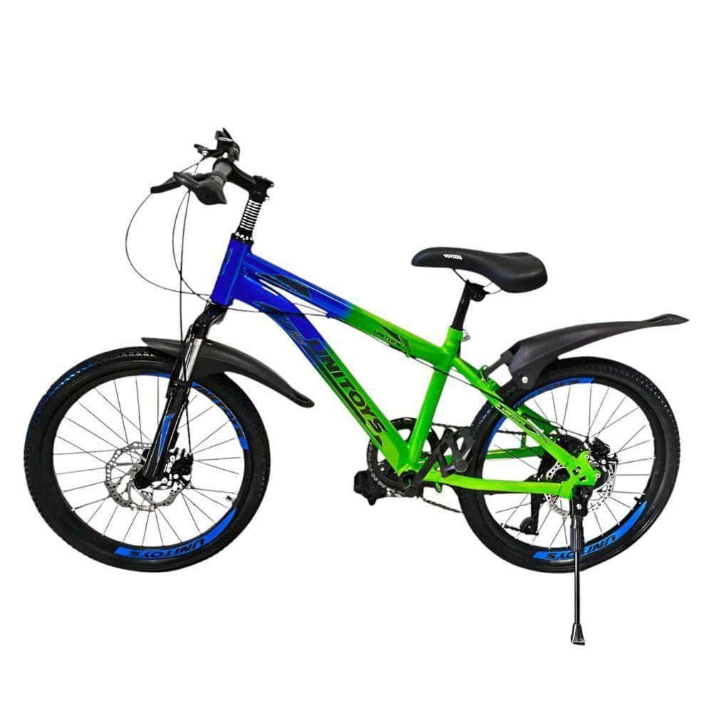 Bicicleta Infantil Street Aro 20 com 6 Marchas Freio Disco Azul Unitoys