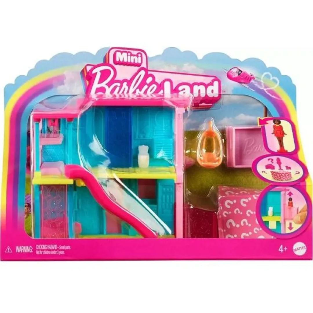 Barbie Mini BarbieLand Casa de Boneca Azul Mattel HYF44