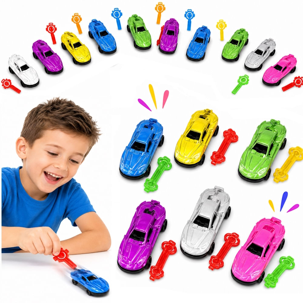 40 Brinquedos Lança Carrinhos Wheels Para Festa Infantil e Sacolinha Surpresa