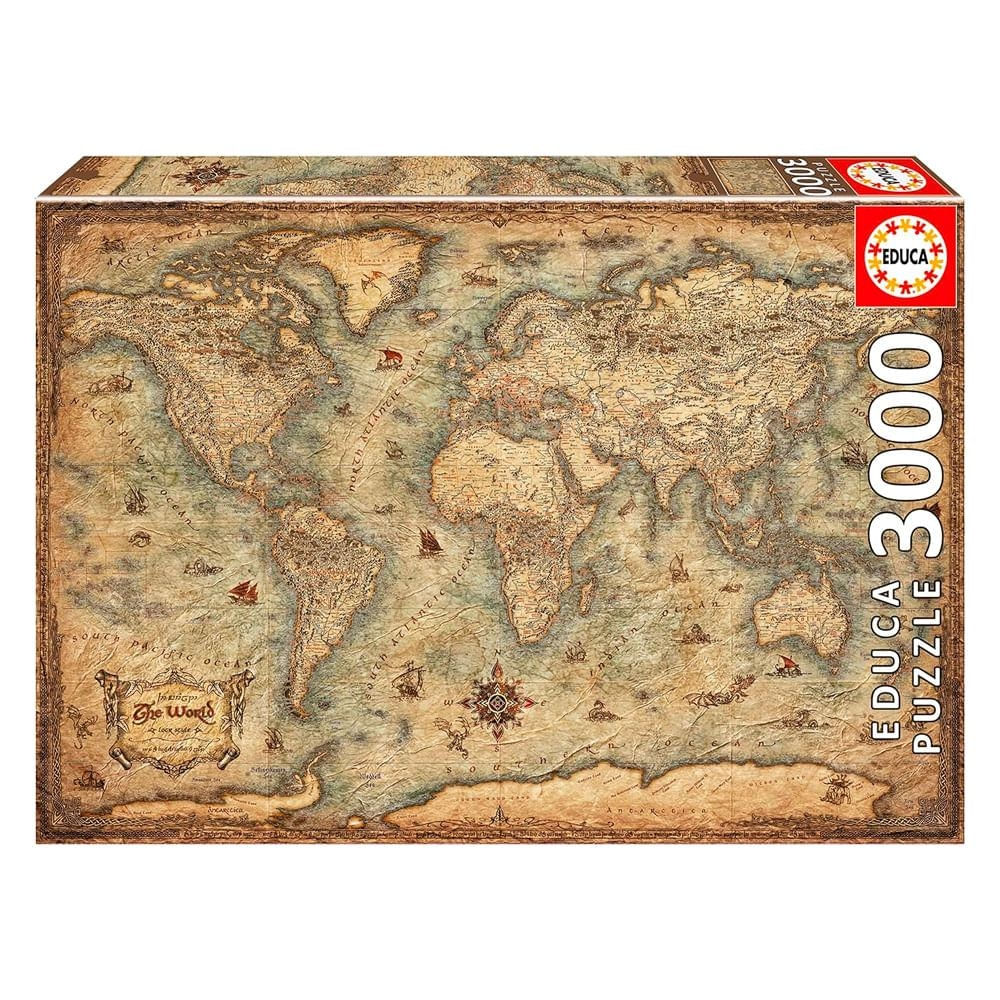 Puzzle 3000 Peças Mapa do Mundo - Educa 19567