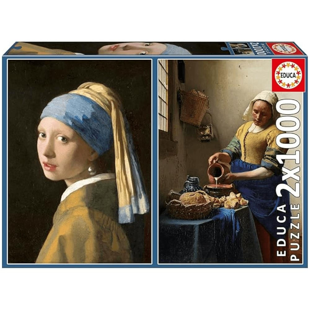 Puzzle 1000 Peças Duplo Dama de Perola e a Leiteira, Vermeer - Educa 20309