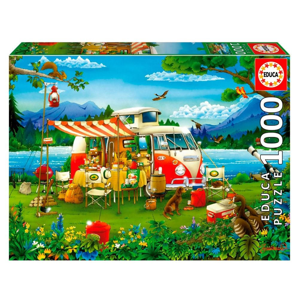 Puzzle 1000 Peças Fim de Semana no Camping - Educa 19922