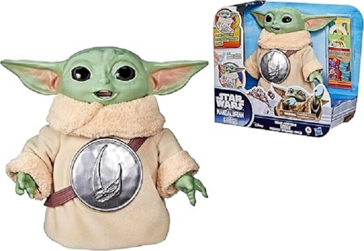Star Wars The Mandalorian E Grogu - Baby Yoda Comilão Lanches 17 Cm – Função Aperte Para Comer - Hasbro