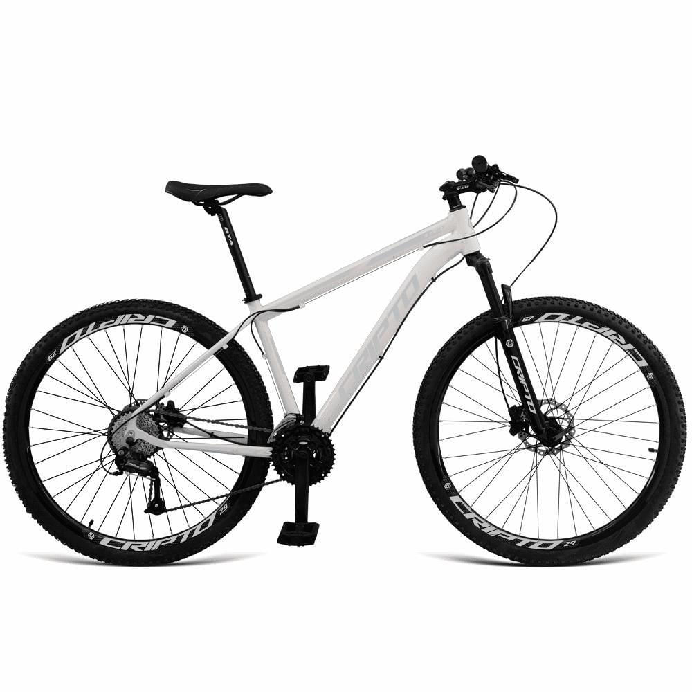 Bicicleta Aro 29 24 Marchas Freios Disco Suspensão - Prata