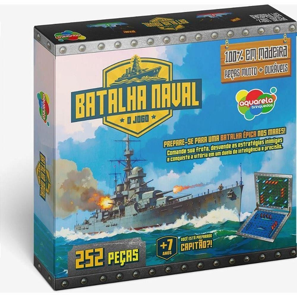 Quebra-cabeça de Madeira Batalha Naval 252 Peças Aquarela Brinquedos