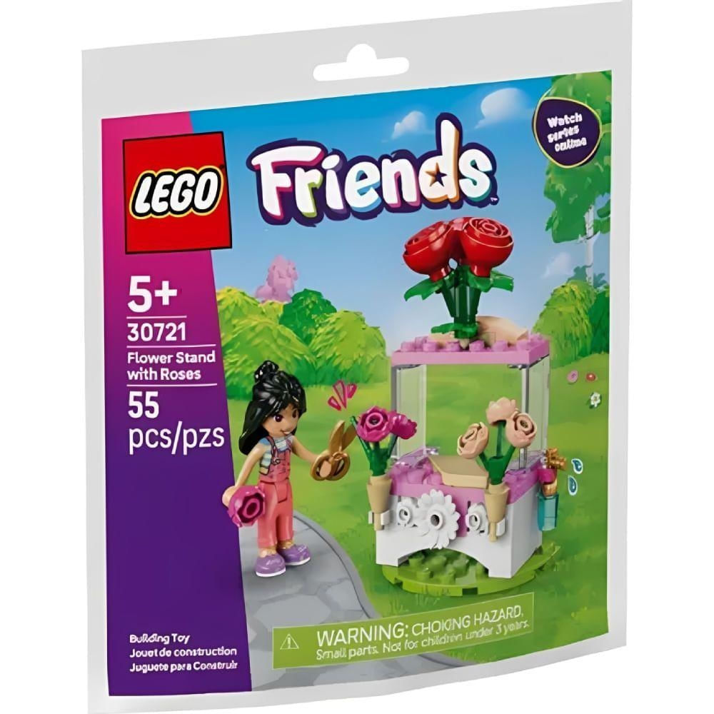Brinquedo de Montar Lego Friends Barraca de Flores com Rosas Lego