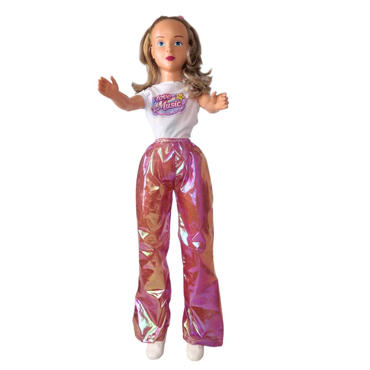 Boneca Gigante Isabelly Fashion Musical Articulada 80cm, Brink Model, Canta 3 Canções +3 Anos