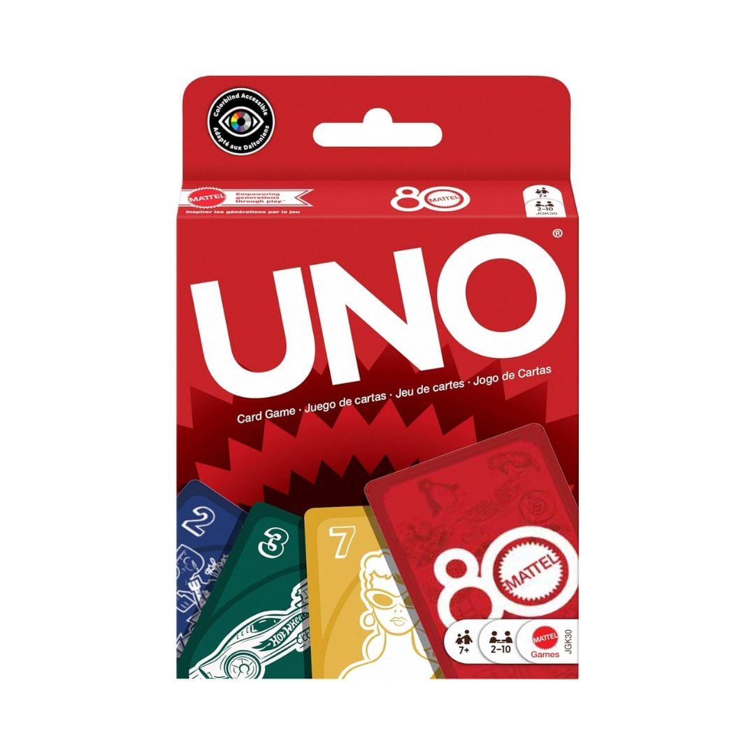 Jogo de Cartas Uno Aniversário 80 Anos Mattel JGK30