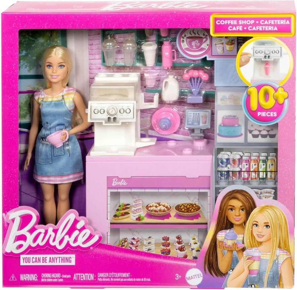 Boneca Barbie Profissões Conjunto Cafeteria Mattel - HXN94