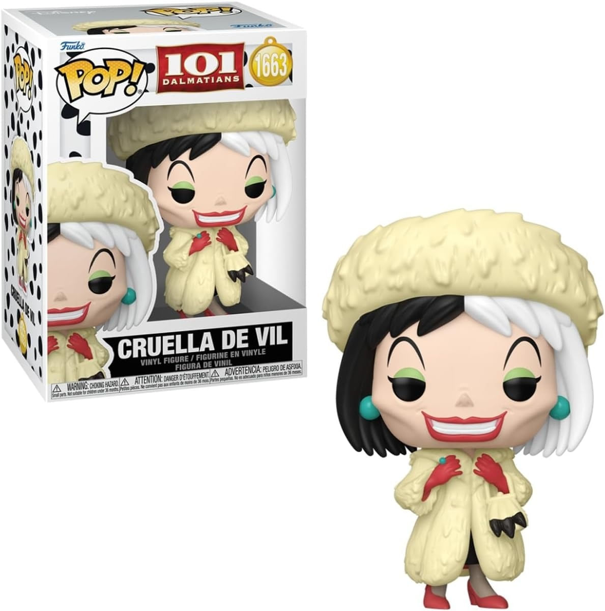 Funko Pop Cruella de Vil 1663 101 Dalmatas  101 Dalmatians