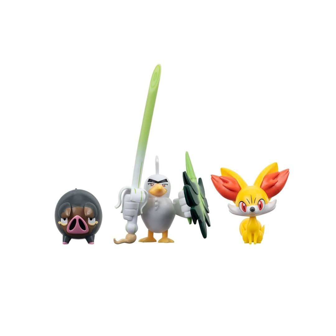 Lechonk Sirfetch'd e Fennekin Pokemon Battle Figure 3424
