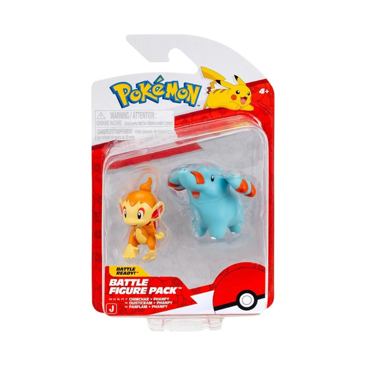 Bonecos De Batalha Chimchar e Phanpy - Pokémon
