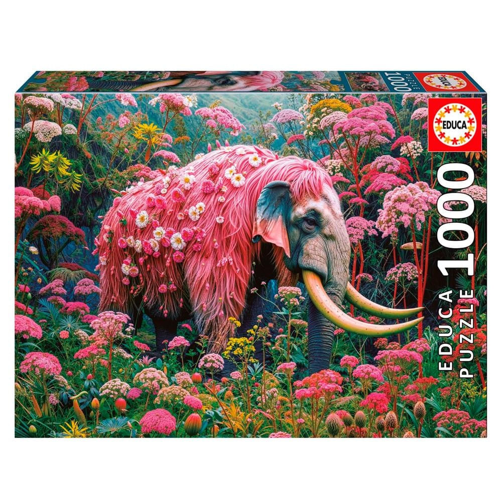 Puzzle 1000 Peças Elefante Florido - Educa 20229