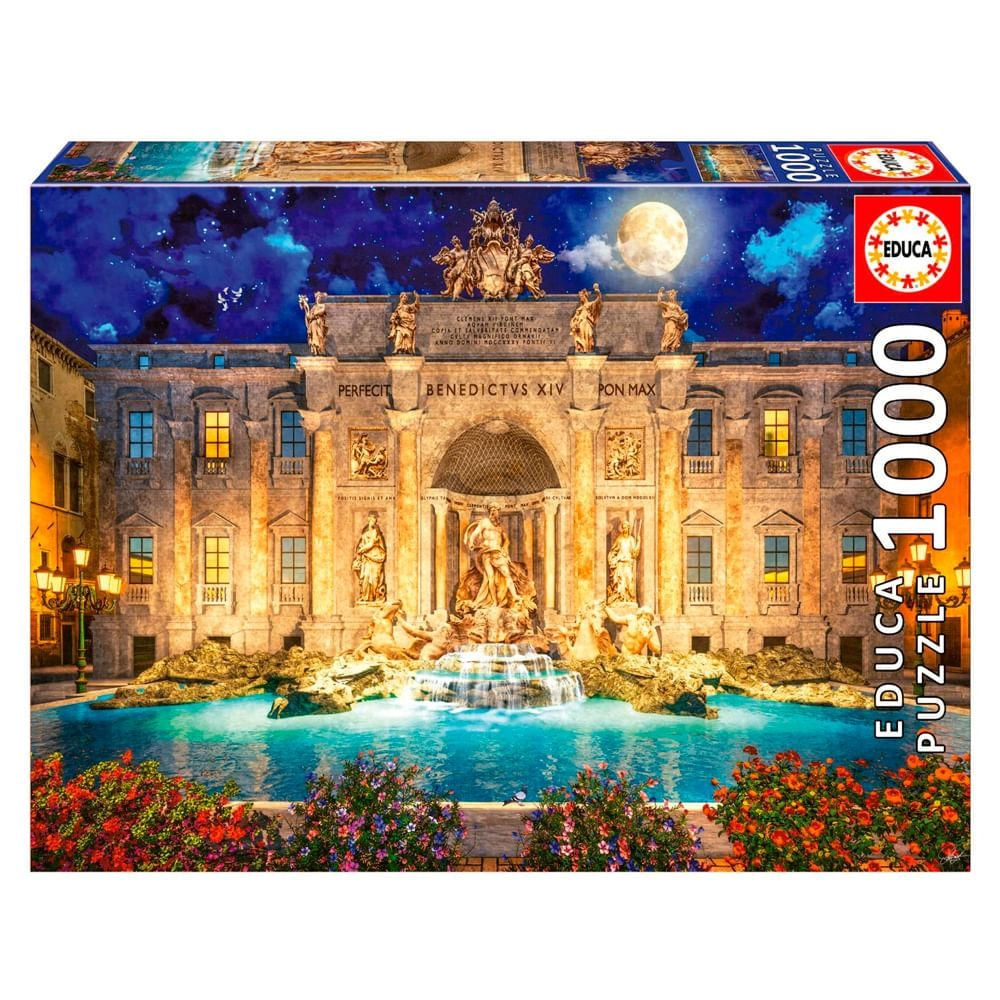Puzzle 1000 Peças Fontana di Trevi, Roma - Educa 19923