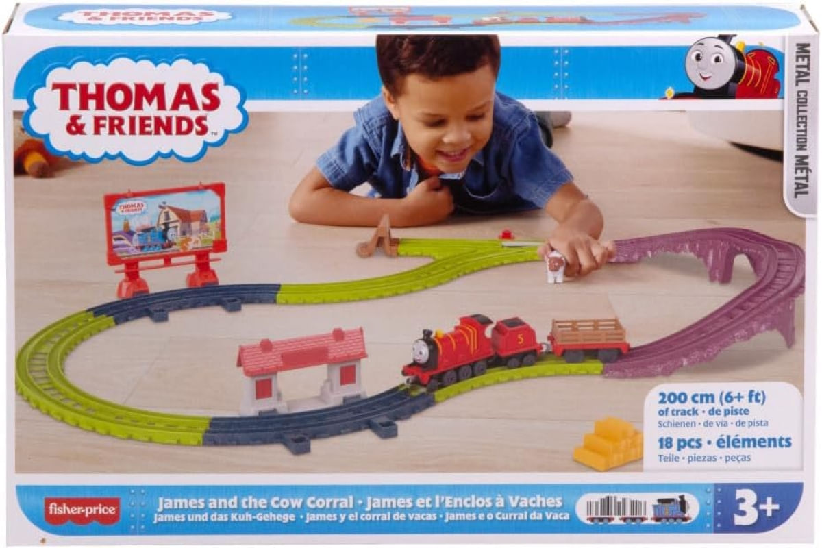 Pista James e o Curral de Vaca - Thomas e Seus Amigos Push Along - Fisher Price - Mattel