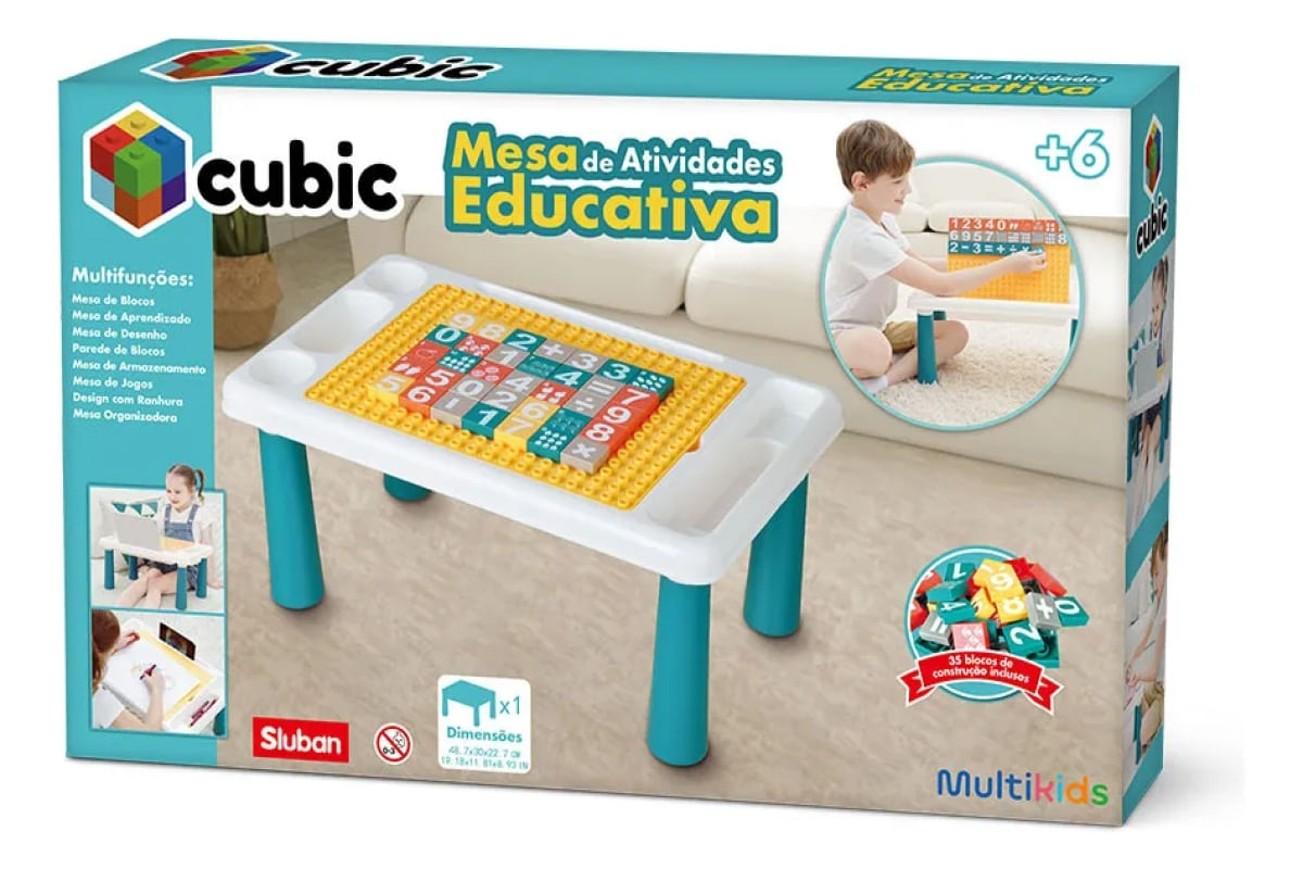 Mesa De Atividades Blocos De Montar Multikids Br2278