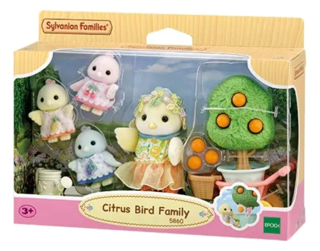 Sylvanian Families Família Dos Pássaros Cítricos Epoch 5860