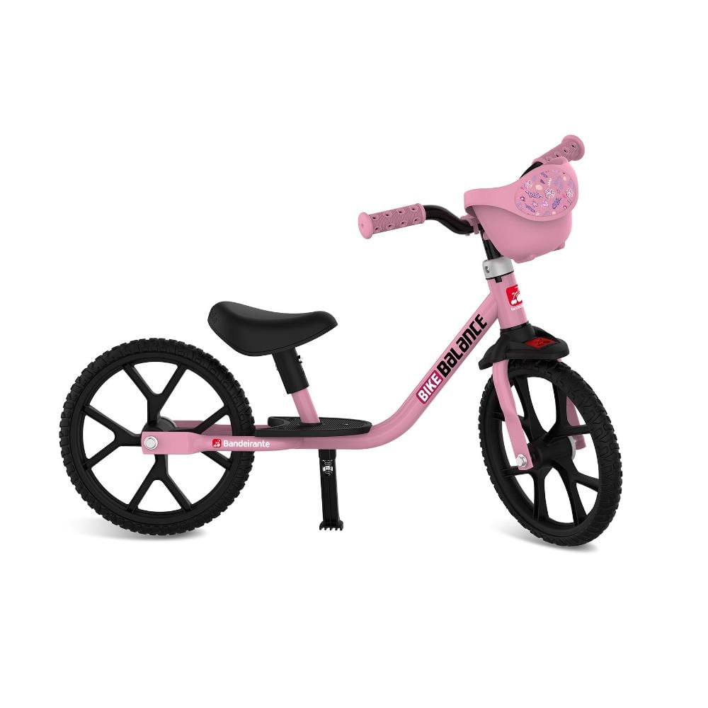 Bicicleta de Equilíbrio Rosa - Bandeirante