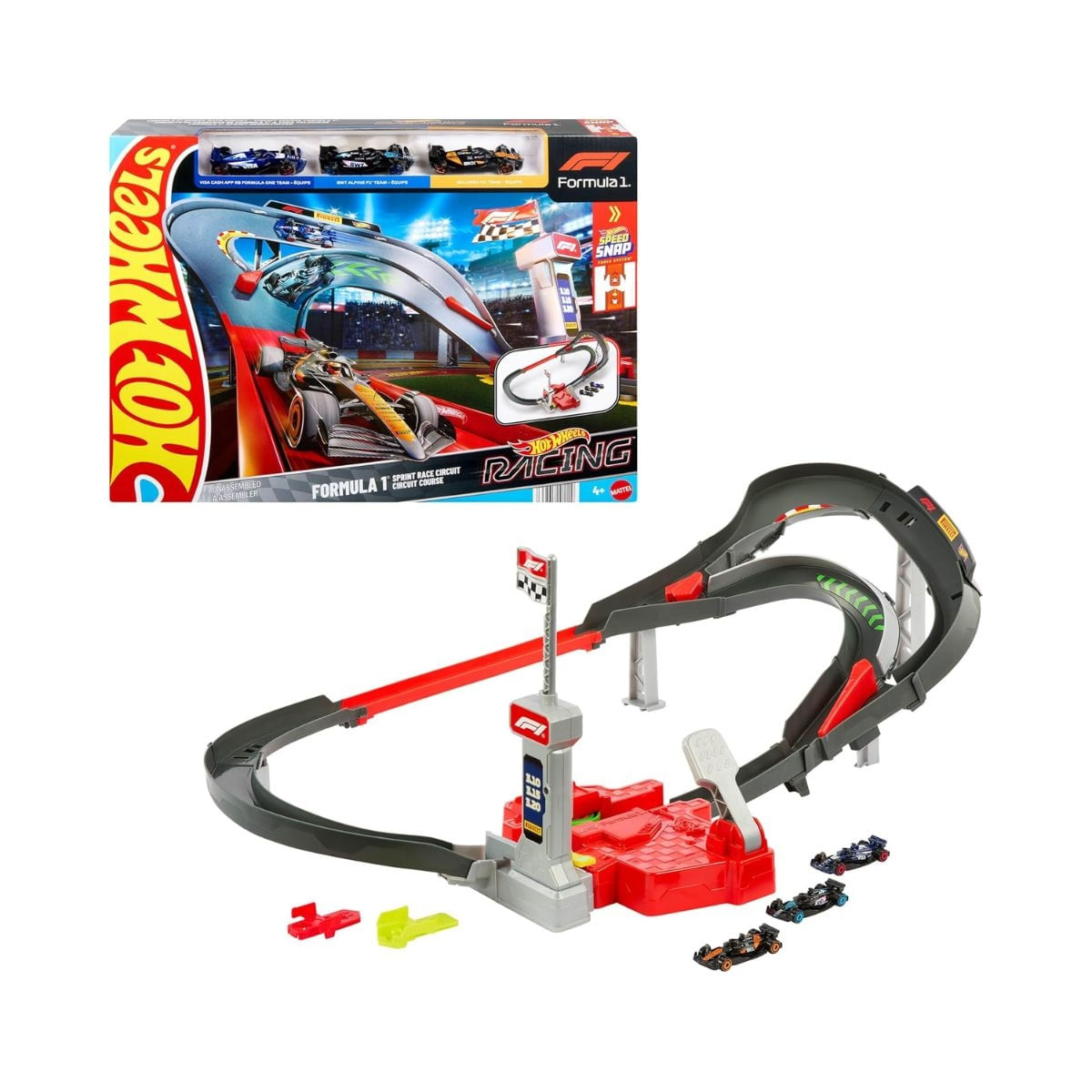 Pista Hot Wheels Racing F1 Circuito de Corrida c/ 3 Veículos