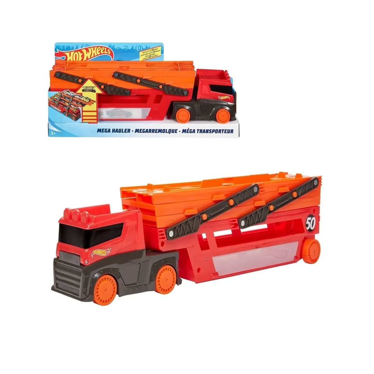 Mega Caminhão  de Reboque Hot Wheels City Transporter