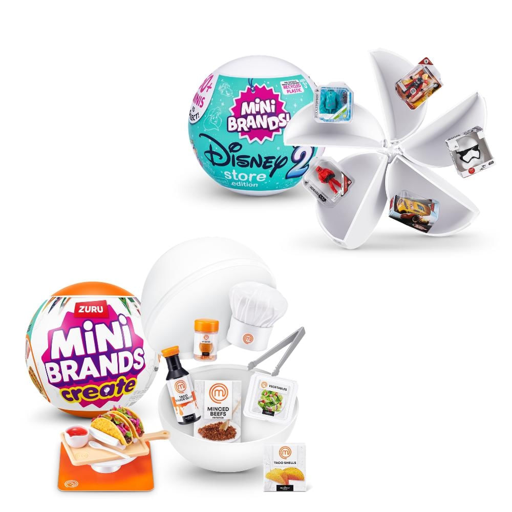 Kit 5 Surprise Mini Brands Disney Store + Mini Brands Master Chef